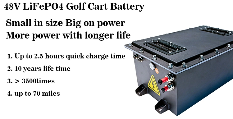 Cts 72V en gros 36V batteries de chariot de golf de la batterie 48V 100ah d'Ion Batterie 50ah 100ah 105ah 160ah LiFePO4 de lithium de 48 volts